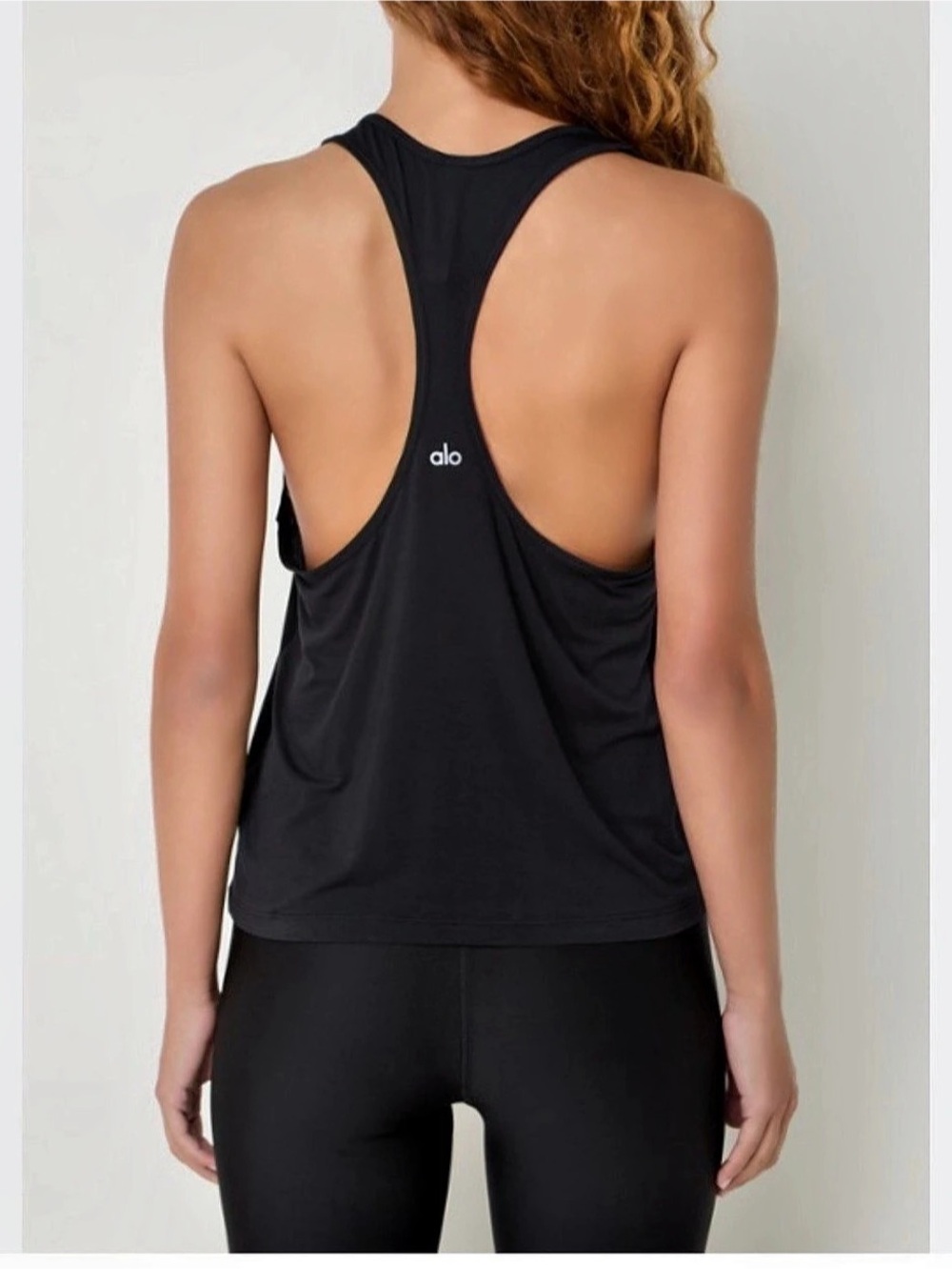 alo Racerback Tank Top in Black Like New